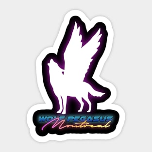 Wolf Pegasus Montreal (Small Logo White) Sticker